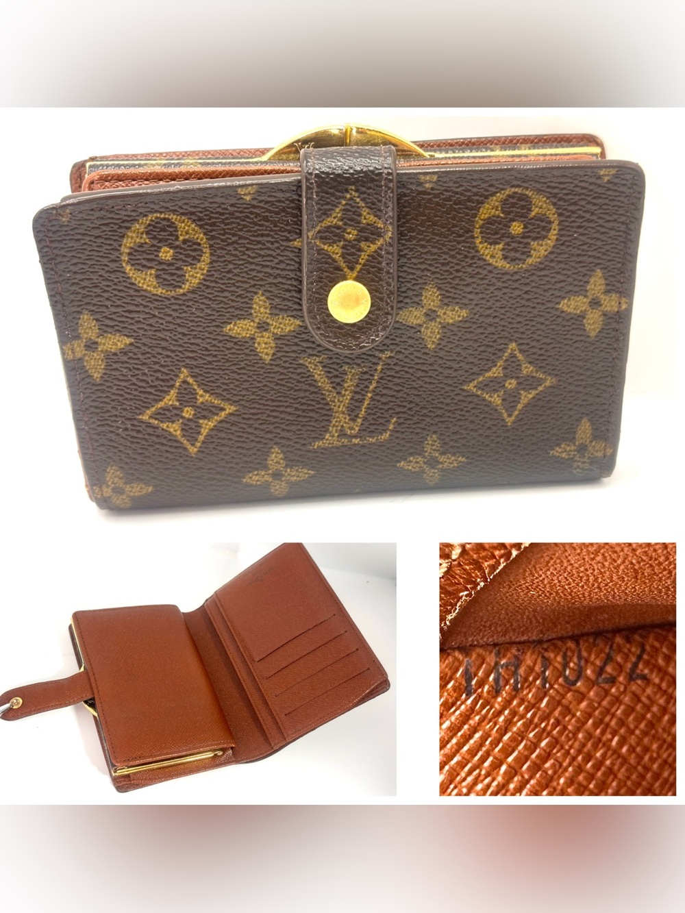 Louis Vuitton Porte Monnaie Viennois Wallet Brown Monogram